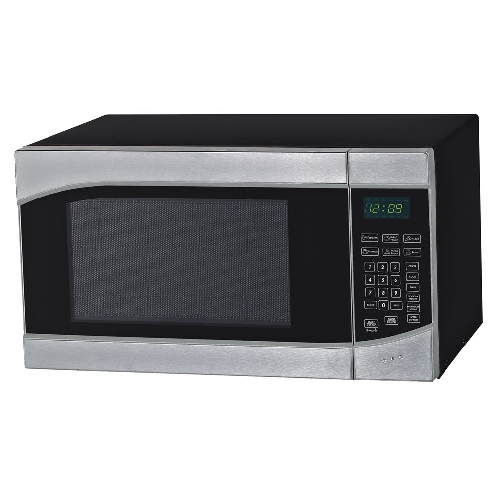 Avanti® Microwave with Touch Pad, 0.9 Cu Ft, 900 Watts, Stainless Steel and Black